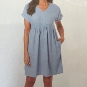 Briggs Ladies' Rolled Sleeves Linen Blend Dress